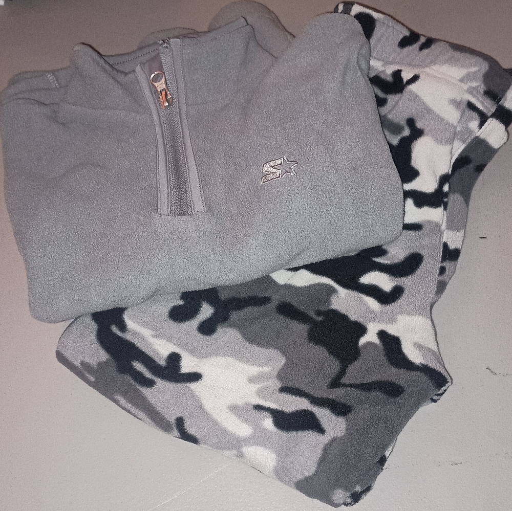 Gray Half-Zip Boys Sweater and Joggers